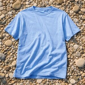 Daniel Cremieux Signature Collection Blue 100% Cotton Crew Neck Shirt Mens Large